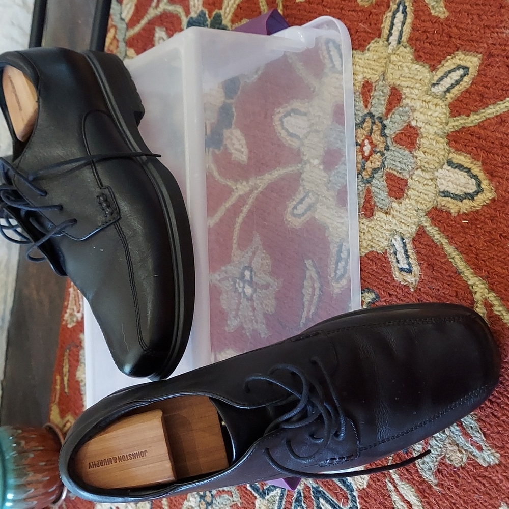 Abeo mens dress black leather lace up shoes